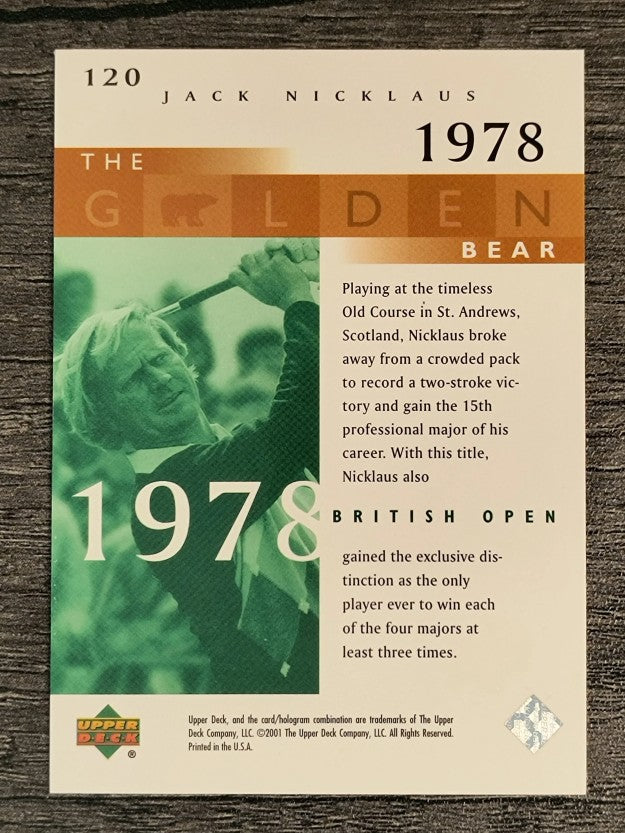 2001 Upper Deck #120 J.Nicklaus GB 78 British