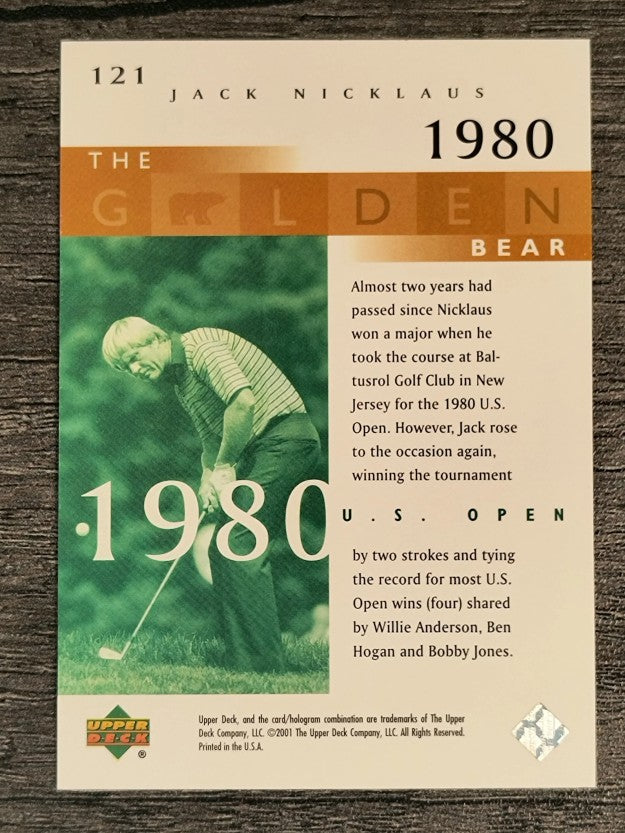 2001 Upper Deck #121 J.Nicklaus GB 80 US Open
