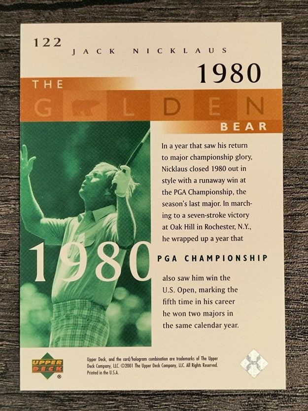 2001 Upper Deck #122 J.Nicklaus GB 80 PGA