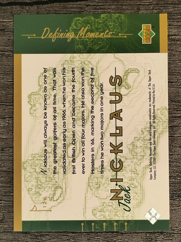 2001 Upper Deck #126 Jack Nicklaus DM