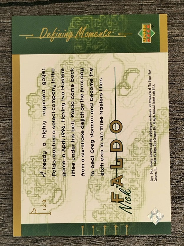 2001 Upper Deck #128 Nick Faldo DM
