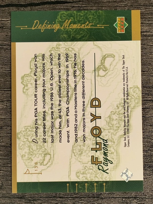 2001 Upper Deck #138 Raymond Floyd DM