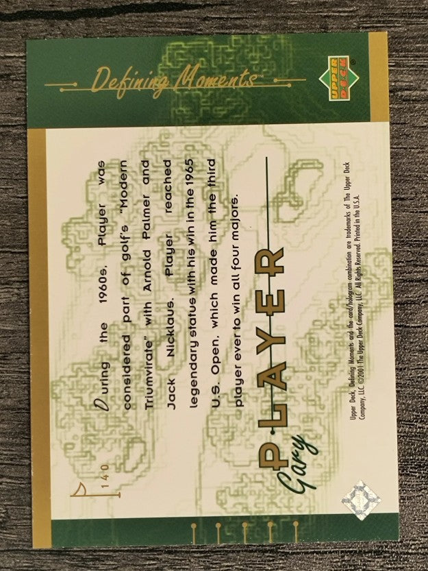 2001 Upper Deck #140 Gary Player DM