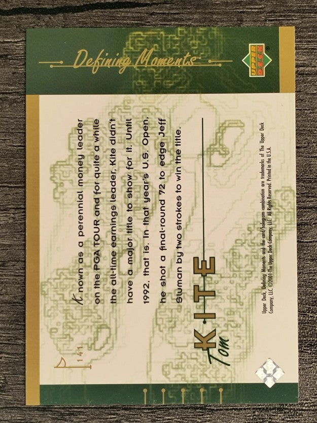 2001 Upper Deck #141 Tom Kite DM