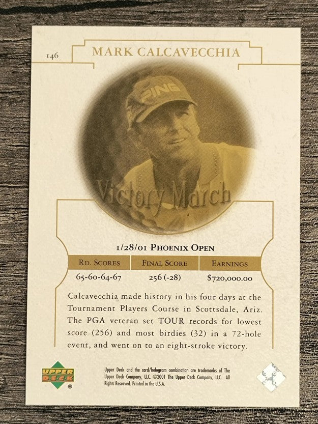2001 Upper Deck #146 Mark Calcavecchia VM