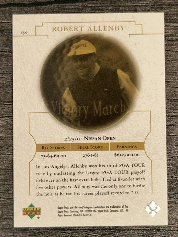 2001 Upper Deck #150 Robert Allenby VM