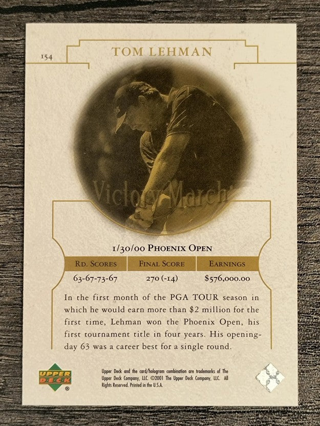 2001 Upper Deck #154 Tom Lehman VM