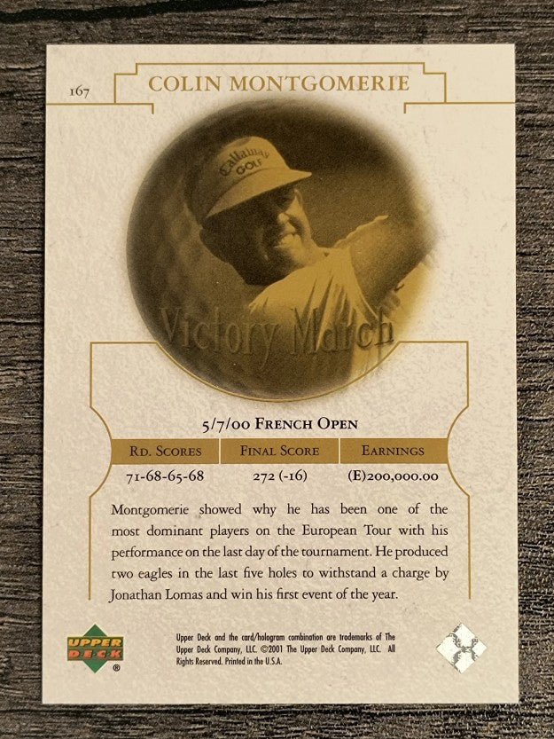 2001 Upper Deck #167 Colin Montgomerie VM