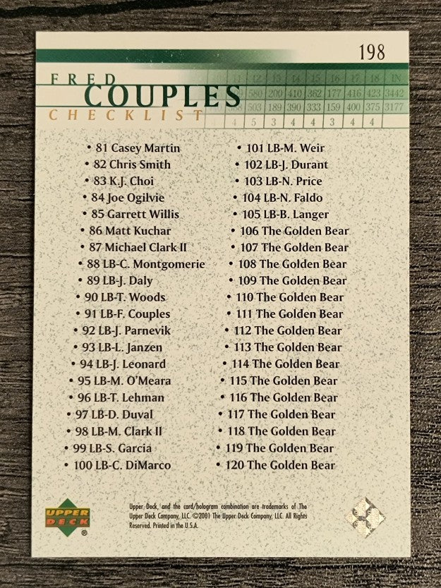 2001 Upper Deck #198 Fred Couples CL