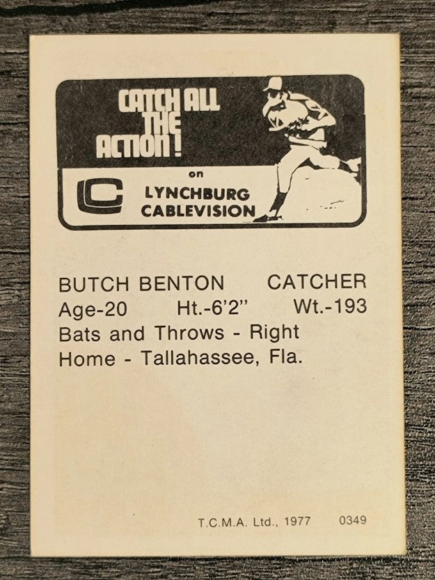 1977 Lynchburg Mets TCMA #4B Butch Benton (Ankle) (EXMT)