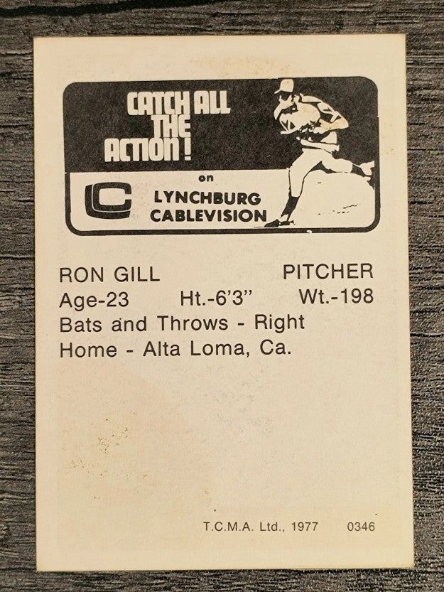 1977 Lynchburg Mets TCMA #13 Ron Gill (EX)