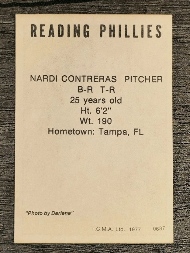 1977 Reading Phillies TCMA #5 Narda Contreras (NM)