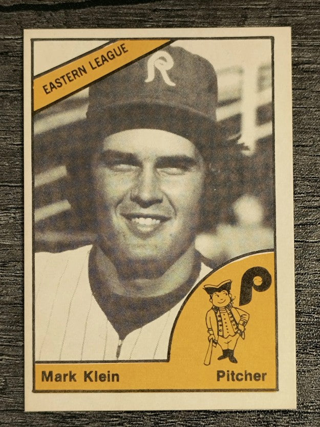 1977 Reading Phillies TCMA #15 Mark Klein (VGEX)