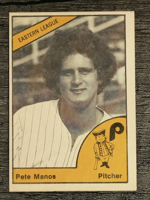 1977 Reading Phillies TCMA #16 Pete Manos (EXMT)