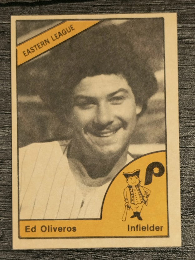 1977 Reading Phillies TCMA #18 Ed Olivaros (EX)