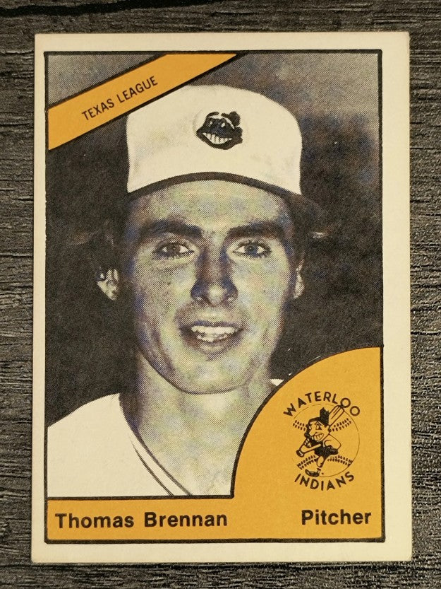1977 Waterloo Indians TCMA #3A Thomas Brennan/ Texas League Affiliation (EX)