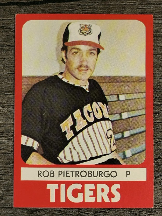 1980 Tacoma Tigers TCMA #1 Rob Pietroburgo/no number on back (EXMT)