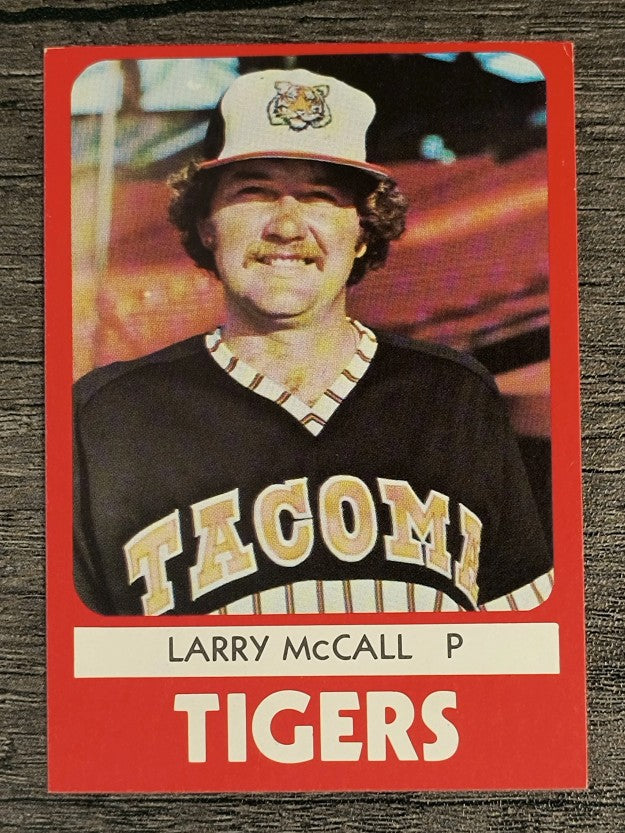 1980 Tacoma Tigers TCMA #8 Larry McCall (EXMT)