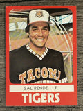 1980 Tacoma Tigers TCMA #14 Sal Rende (EXMT)