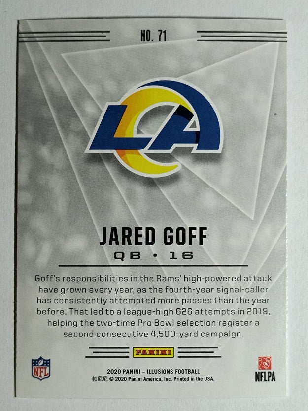 2020 Panini Illusions Emerald #71 Jared Goff