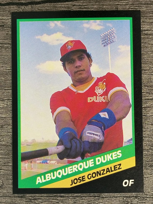 1988 Albuquerque Dukes CMC #19 Jose Gonzalez
