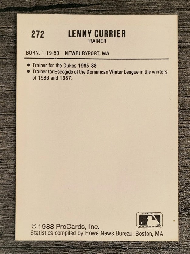 1988 Albuquerque Dukes ProCards #272 Lenny Currier