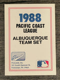 1988 Albuquerque Dukes ProCards #NNO Checklist