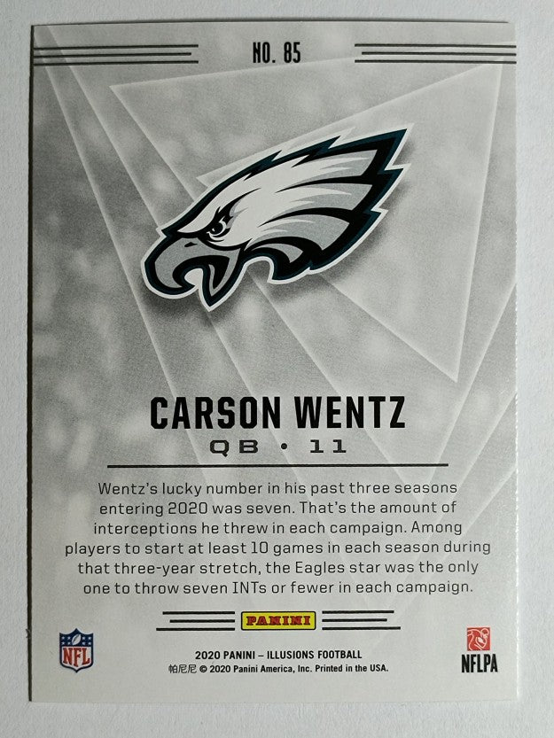 2020 Panini Illusions Emerald #85 Carson Wentz (NM)
