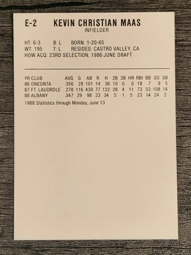 1988 Eastern League All-Stars ProCards #2 Kevin Maas