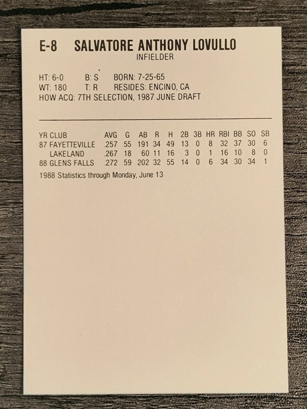 1988 Eastern League All-Stars ProCards #8 Torey Lovullo