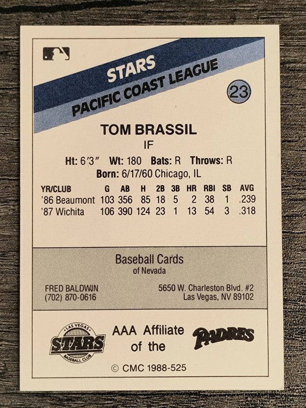 1988 Las Vegas Stars CMC #23 Tom Brassil