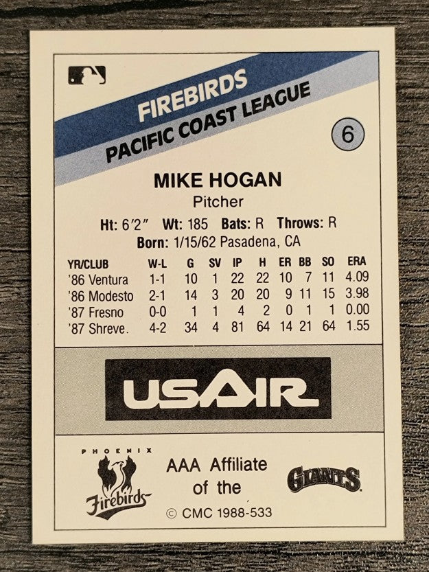 1988 Phoenix Firebirds CMC #6 Mike Hogan