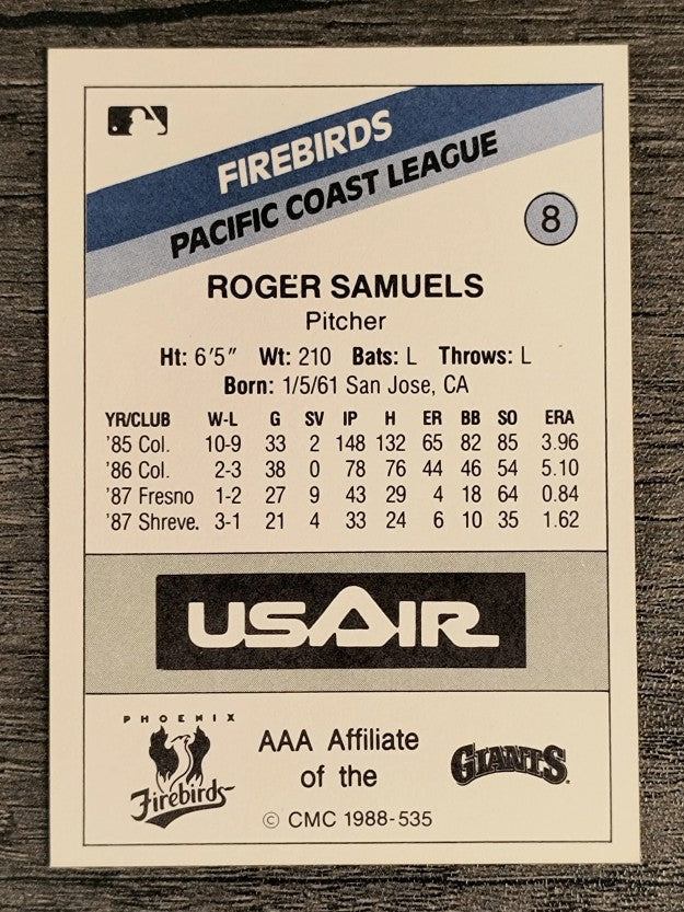 1988 Phoenix Firebirds CMC #8 Roger Samuels