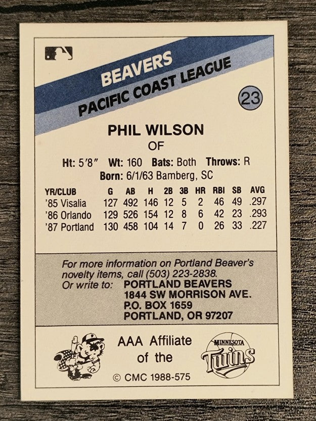 1988 Portland Beavers CMC #23 Phil Wilson