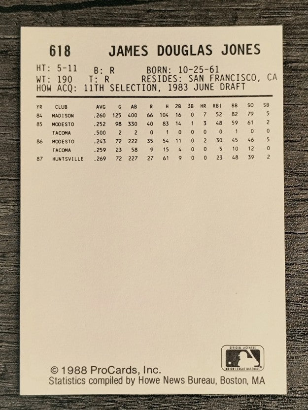 1988 Tacoma Tigers ProCards #618 Jim Jones