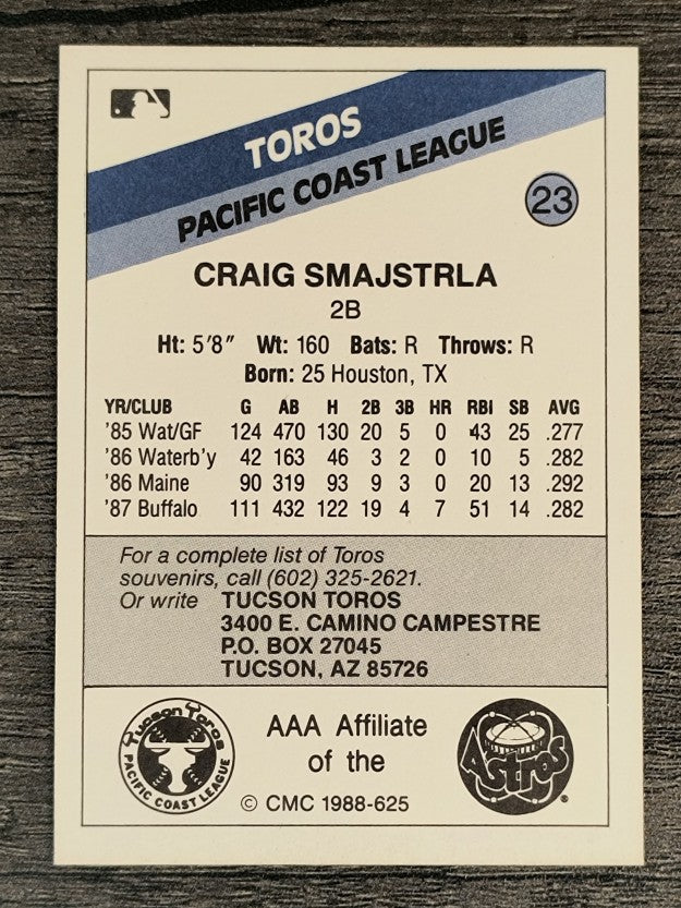 1988 Tucson Toros CMC #23 Craig Smajstrla
