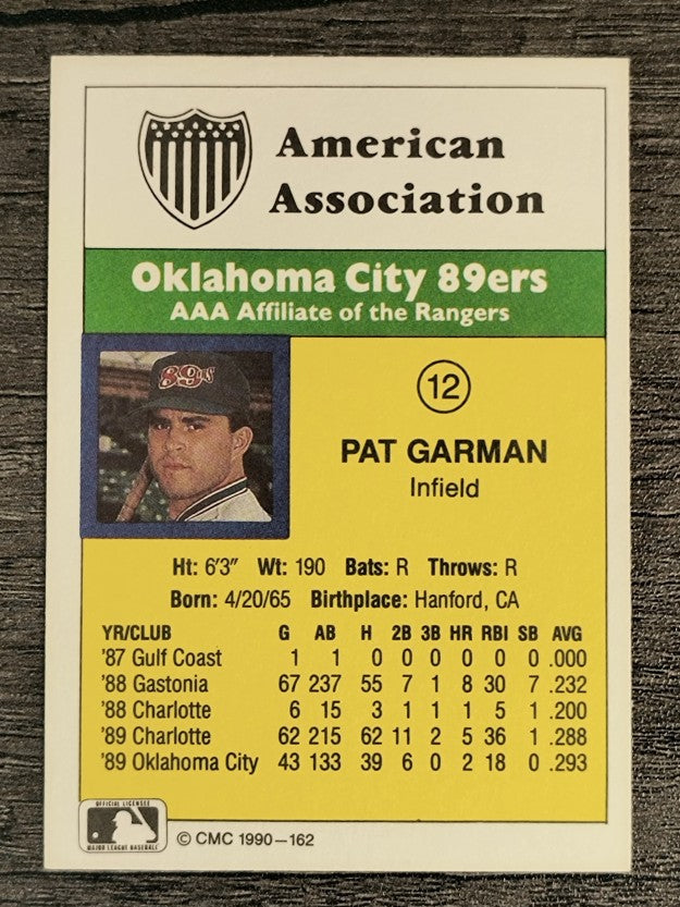 1990 CMC #162 Pat Garman