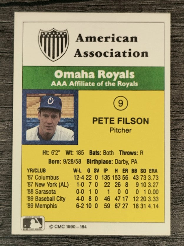 1990 CMC #184 Pete Filson