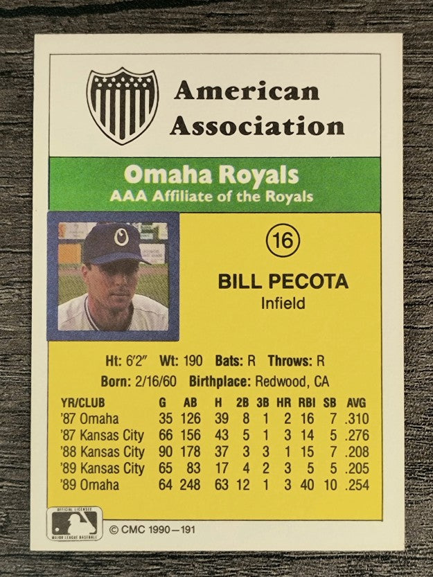1990 CMC #191 Bill Pecota