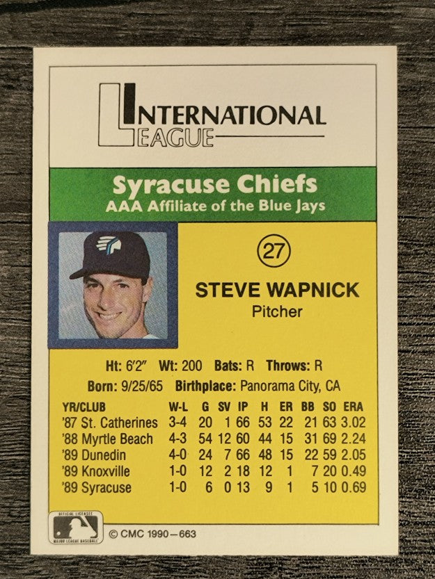 1990 CMC #663 Steve Wapnick