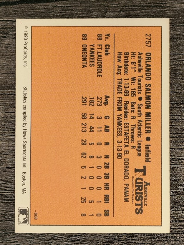 1990 CMC #668 Orlando Miller