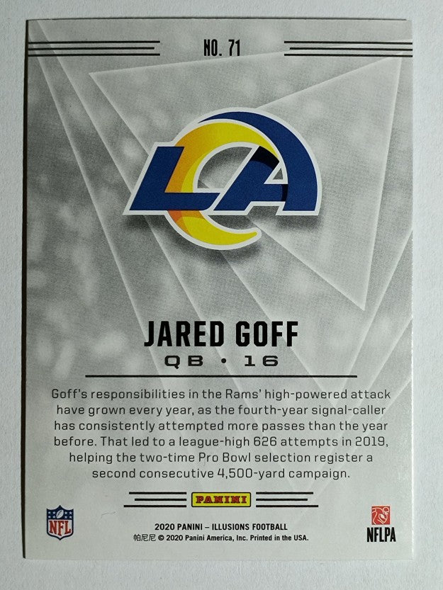 2020 Panini Illusions Orange #71 Jared Goff