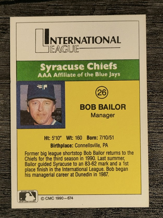 1990 CMC #674 Bob Bailor MG
