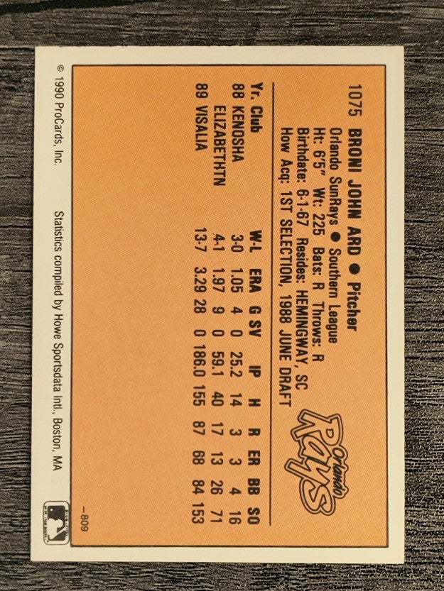 1990 CMC #809 Johnny Ard