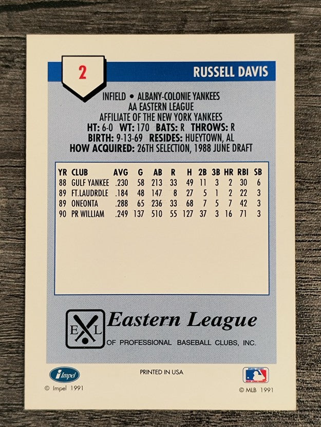 1991 Line Drive AA #2 Russ Davis