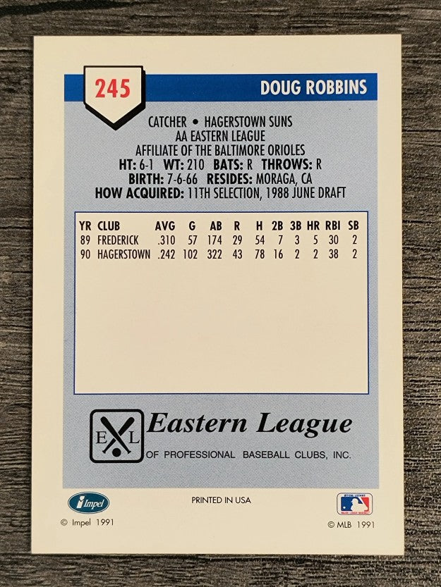 1991 Line Drive AA #245 Doug Robbins