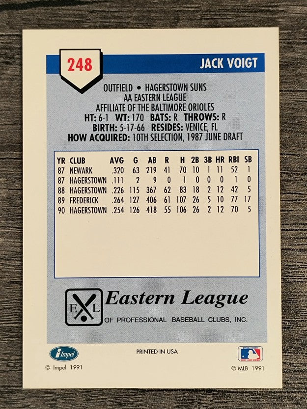 1991 Line Drive AA #248 Jack Voigt