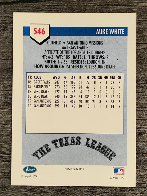 1991 Line Drive AA #546 Mike White