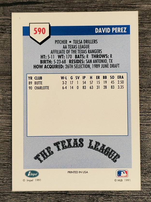 1991 Line Drive AA #590 David Perez