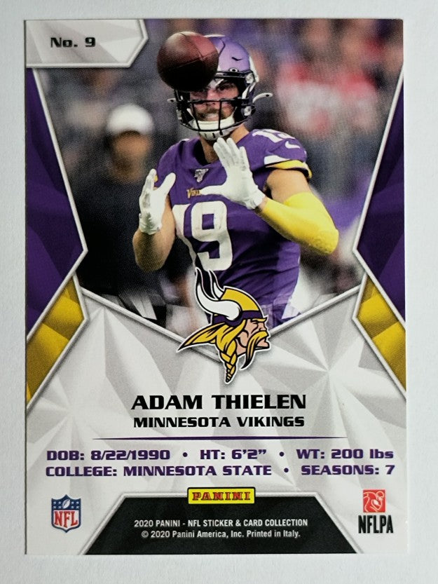 2020 Panini Stickers Cards #9 Adam Thielen